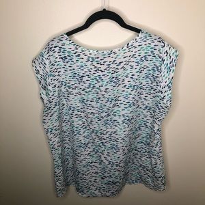 The Limited Tops - Short Sleeve Fish Print Blouse The Limited Tops - Short Sleeve Fish Print Blouse
